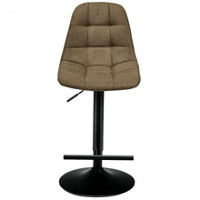 Load image into Gallery viewer, 2Pcs Adjustable Bar Stools Swivel Counter Height Linen Chairs -Brown
