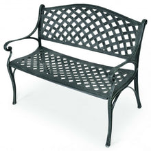 Load image into Gallery viewer, 40&quot; Outdoor Aluminum Antique Garden Patio Bench
