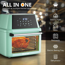 Load image into Gallery viewer, 19 QT Multi-functional Air Fryer Oven 1800W Dehydrator Rotisserie-Green
