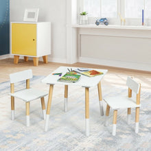 Load image into Gallery viewer, Kids Wooden Table &amp; 2 Chairs Set-White
