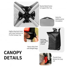 Load image into Gallery viewer, 8&#39; x 8&#39; Outdoor Pop Up Tent Canopy Camping Sun Shelter with Roller Bag-Gray
