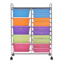 Load image into Gallery viewer, 15 Drawers Rolling Storage Cart Organizer
