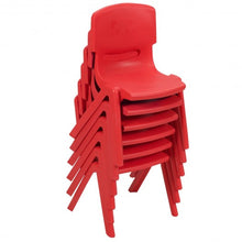 Load image into Gallery viewer, 6-pack Kids Plastic Stackable Classroom Chairs-Red
