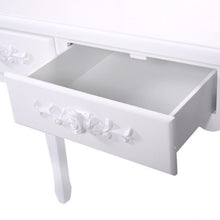 Load image into Gallery viewer, White Vanity Makeup Dressing Table with Mirror + 4 Drawers

