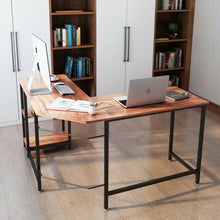 Load image into Gallery viewer, L-Shaped Computer Workstation Corner Desk with Shelves
