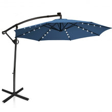 Load image into Gallery viewer, 10FT 360° Rotation Solar Powered LED Patio Offset Umbrella-Blue
