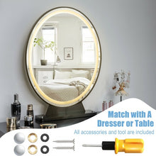 Load image into Gallery viewer, Hollywood Vanity Lighted Makeup Mirror Remote Control 4 Color Dimming-Black
