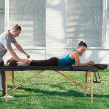 Load image into Gallery viewer, 3 Fold 84&quot; L Portable Adjustable Massage Table with Carry Case-Black
