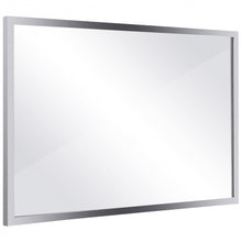 Load image into Gallery viewer, Stainless Steel Frame Floating Glass Rectangular Wall Mirror-36&quot;
