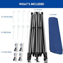 Load image into Gallery viewer, 10&#39; x 10&#39; Portable Pop Up Canopy Event Party Tent Adjustable w/Roller Bag-Blue

