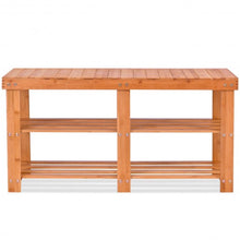 Load image into Gallery viewer, Entryway Bamboo Shoe Storage Rack Bench
