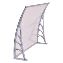 Load image into Gallery viewer, 40&quot; x 40&quot; Outdoor Polycarbonate Front Door Window Awning Canopy-Gray
