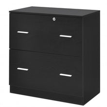 Load image into Gallery viewer, 2-Drawer Lateral File Cabinet with Lock for Office and Home-Black
