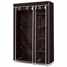Load image into Gallery viewer, 69&quot; Portable Closet Storage Organizer Clothes Wardrobe-Brown
