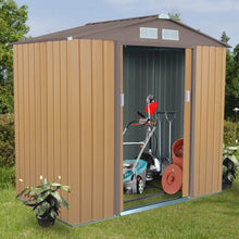 Load image into Gallery viewer, 7&#39; x 4&#39; Outdoor Garden Storage Shed Tool House with Sliding Door-Beige
