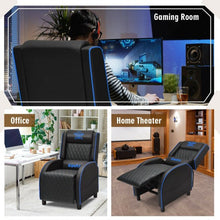 Load image into Gallery viewer, Massage Gaming Recliner Chair w/Headrest &amp; Adjustable Backrest - Home Theater-BL
