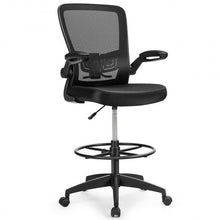 Load image into Gallery viewer, Drafting Chair Adjustable Height with Lumbar Support Flip Up Arms
