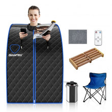 Load image into Gallery viewer, Portable Personal Steam Sauna Spa with 3L Blast-proof Steamer Chair-Black
