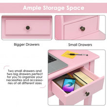 Load image into Gallery viewer, Removable Floating Organizer 2-Tier Mission Home Computer Vanity Desk-Pink
