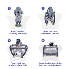 Load image into Gallery viewer, Portable Foldable Baby Playard Nursery Center with Changing Station-Gray
