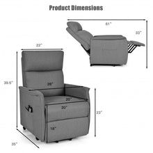 Load image into Gallery viewer, Electric Fabric Padded Power Lift Massage Chair Recliner Sofa-Gray
