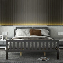 Load image into Gallery viewer, Queen Wood Platform Bed with Headboard
