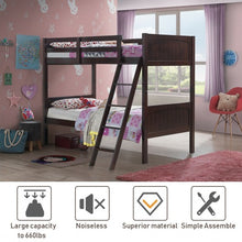 Load image into Gallery viewer, Wooden Bunk Beds Convertable 2 Individual Beds-Brown
