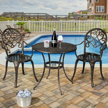Load image into Gallery viewer, 3 pcs Outdoor Set Patio Bistro with Attached Removable Ice Bucket

