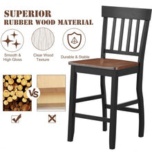 Load image into Gallery viewer, Set of 2 24" Barstool Solid Wood Rake Back
