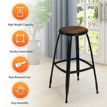 Load image into Gallery viewer, 30" Set of 2 Industrial Height Bar Stools
