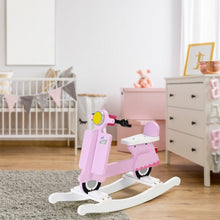 Load image into Gallery viewer, Kids Flat Seat Riding Wooden Rocking Horse-Pink
