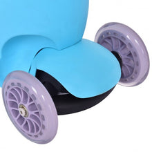 Load image into Gallery viewer, 3 in 1 Storage Kids Kick Wheel Scooter w/ Adjust Handle Bar-Blue
