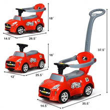 Load image into Gallery viewer, Kids Electric Ride On Car And Push Car Stroller -Red
