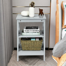Load image into Gallery viewer, 3-tier Nightstand Sofa Side End Accent Table-Gray
