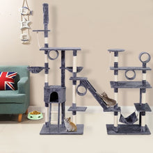 Load image into Gallery viewer, Large Condo Scratching Posts Cat Tree with Ladder Hammock
