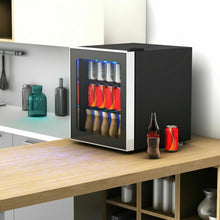 Load image into Gallery viewer, 60 Can Beverage Mini  Refrigerator with Glass Door
