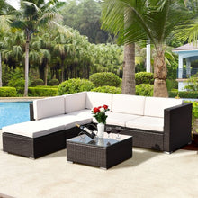 Load image into Gallery viewer, 4 pcs Patio Rattan Cushioned Furniture Set
