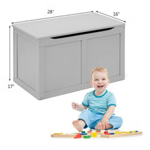 Load image into Gallery viewer, Safety Hinge Wooden Chest Organizer Toy Storage Box-Gray
