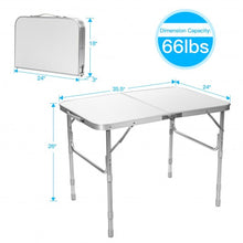 Load image into Gallery viewer, Adjustable Portable Aluminum Patio Folding Camping Table for Outdoor and Indoor
