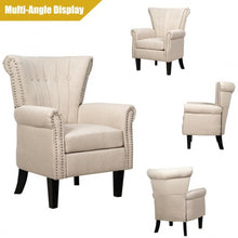 Load image into Gallery viewer, Modern Accent Tufted Upholstered Single Sofa-Beige
