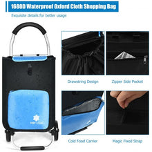 Load image into Gallery viewer, Folding Utility Shopping Trolley with Removable Bag-Blue
