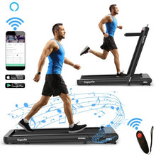 Load image into Gallery viewer, 4.75HP 2 In 1 Folding Treadmill with Remote APP Control-Black
