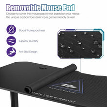 Load image into Gallery viewer, Gaming Desk 62.5&quot; T-Shape Height Adjustable with Cup Holder
