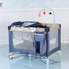 Load image into Gallery viewer, Foldable 2 Color Baby Crib Playpen Playard-Gray
