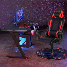Load image into Gallery viewer, Massage Gaming Chair with Lumbar Support and Headrest-Red
