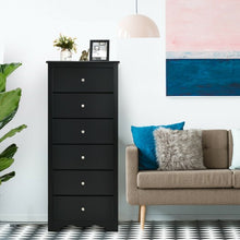 Load image into Gallery viewer, 6 Drawers Chest Dresser Clothes Storage Bedroom Furniture Cabinet-Black
