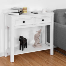 Load image into Gallery viewer, Entryway Hallway Hall 2 Drawer Console Table with Shelf
