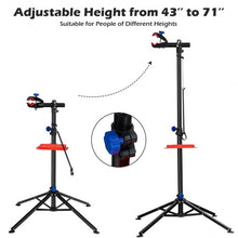 Load image into Gallery viewer, Pro Bike Adjustable 41&quot; To 75&#39;&#39; Cycle Bicycle Rack Repair Stand w/ Tool Tray Red
