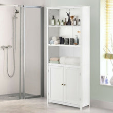 Load image into Gallery viewer, Bookcase Shelving Storage Wooden Cabinet Unit Standing Display Bookcase w/ Doors
