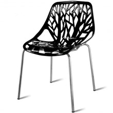 Load image into Gallery viewer, Set of 4 Dining Birch Sapling Accent Armless Chairs-Black
